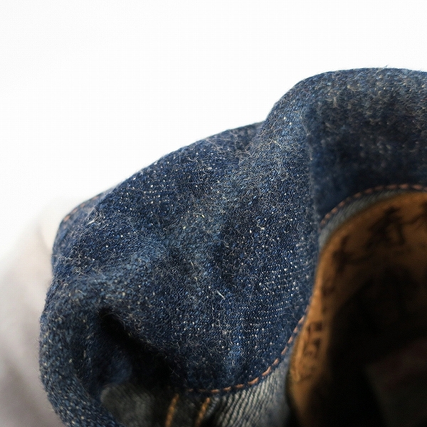 実際に弊社で買取させて頂いたEVISU/エヴィス 新恵美寿神頭 デニムジャケット Lot.1008/42の画像 5枚目