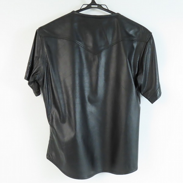 実際に弊社で買取させて頂いたHARLEY-DAVIDSON/ハーレーダビッドソン レザー Tシャツ ブラック/Lの画像 1枚目