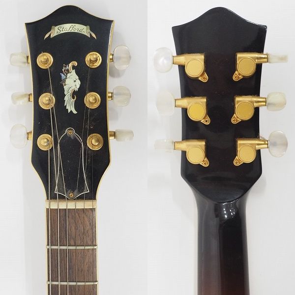 実際に弊社で買取させて頂いた★Stafford/スタッフォード FES-1200 BS セミアコ/エレキギター ハードケース付の画像 2枚目