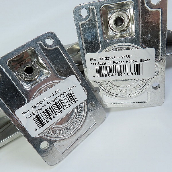 実際に弊社で買取させて頂いた(1)【未使用】INDEPENDENT/インディペンデント 144 STAGE 11 FORGED HOLLOW SILVER スケートボード トラックの画像 4枚目