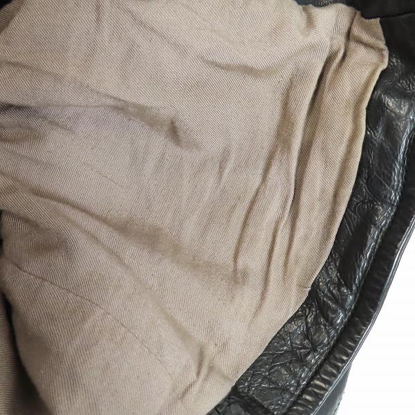 実際に弊社で買取させて頂いたISAMU KATAYAMA BACKLASH/バックラッシュ ロイヤルフラッシュ別注 カウレザー ダブルライダース R1498-06/XLの画像 9枚目