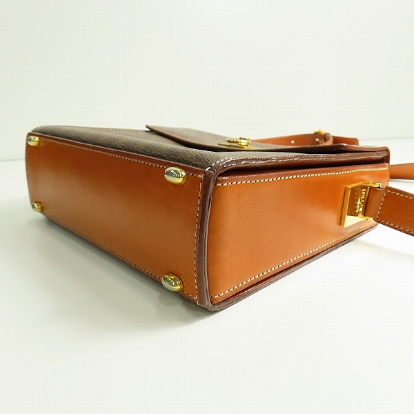 実際に弊社で買取させて頂いたCELINE/セリーヌ オールド ショルダーバッグ マカダム柄 ガンチーニ金具の画像 2枚目