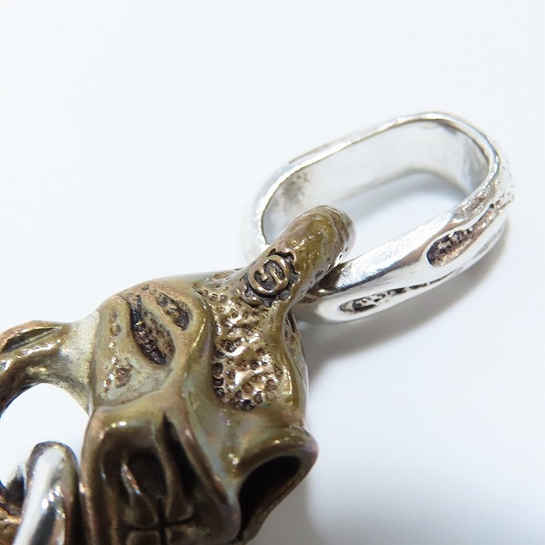 実際に弊社で買取させて頂いた【ギャラ付】STARLINGEAR/スターリンギア マイクロスカルフレーム ハートフープ ペンダントの画像 5枚目