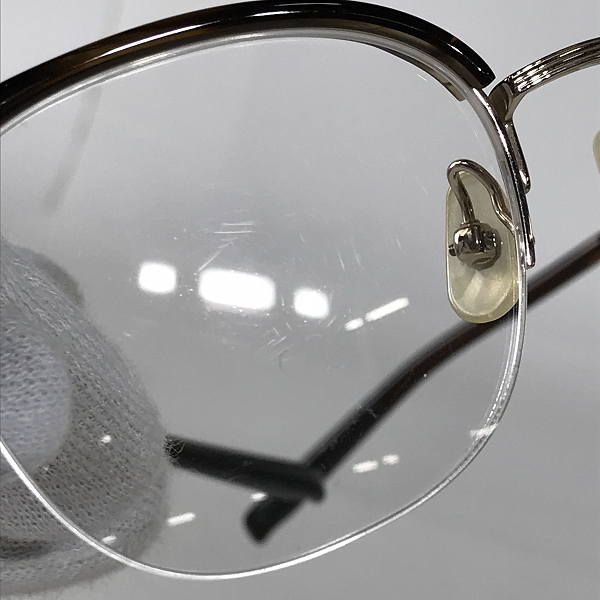実際に弊社で買取させて頂いた999.9/フォーナインズ メガネフレーム アイウェア ハーフリム ボストン型 TITANIUM チタン M-41の画像 8枚目