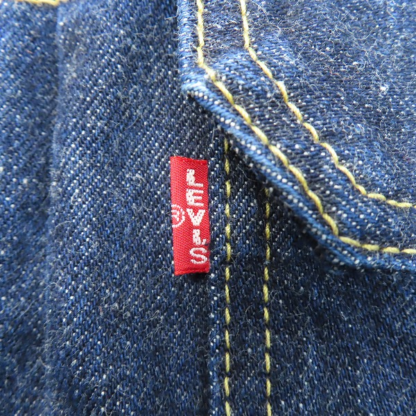 実際に弊社で買取させて頂いたLEVI'S/リーバイス 71507XX 復刻 ボタン裏J22 ビッグE セカンド モデル デニムジャケット Gジャン/40の画像 3枚目