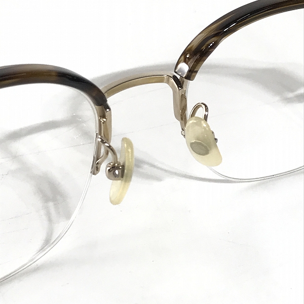 実際に弊社で買取させて頂いた999.9/フォーナインズ メガネフレーム アイウェア ハーフリム ボストン型 TITANIUM チタン M-41の画像 4枚目