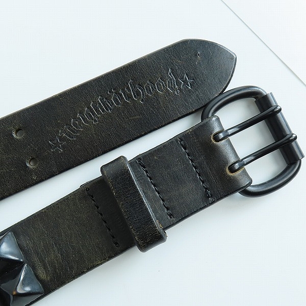 実際に弊社で買取させて頂いたNEIGHBORHOOD/ネイバーフッド 2連スタッズ レザーベルトの画像 1枚目