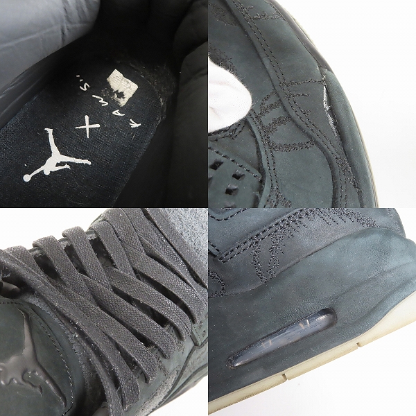 実際に弊社で買取させて頂いたNIKE/ナイキ×KAWAS/カウズ AIR JORDAN4/エアジョーダン4 ブラック 930155-001/29の画像 6枚目