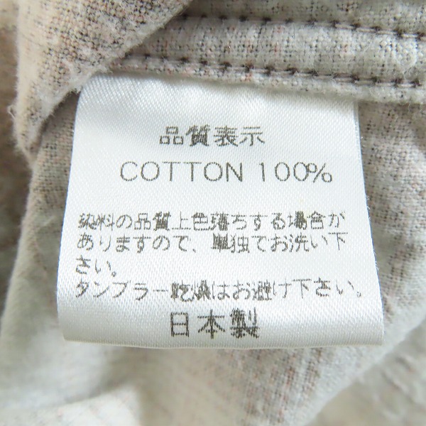 実際に弊社で買取させて頂いたTHE FLAT HEAD/フラットヘッド チェック柄 ネルシャツ オレンジ/40の画像 4枚目