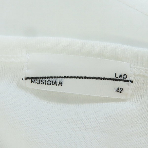 実際に弊社で買取させて頂いたLAD MUSICIAN/ラッドミュージシャン Tシャツ センターロゴプリント ホワイト/42の画像 2枚目