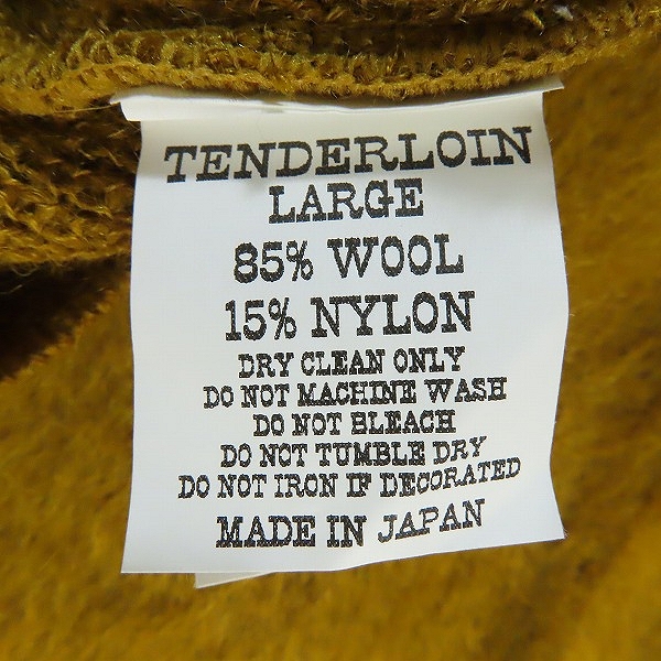 実際に弊社で買取させて頂いたTENDERLOIN/テンダーロイン T-MOHAIR ニットセーター マスタード Lの画像 3枚目
