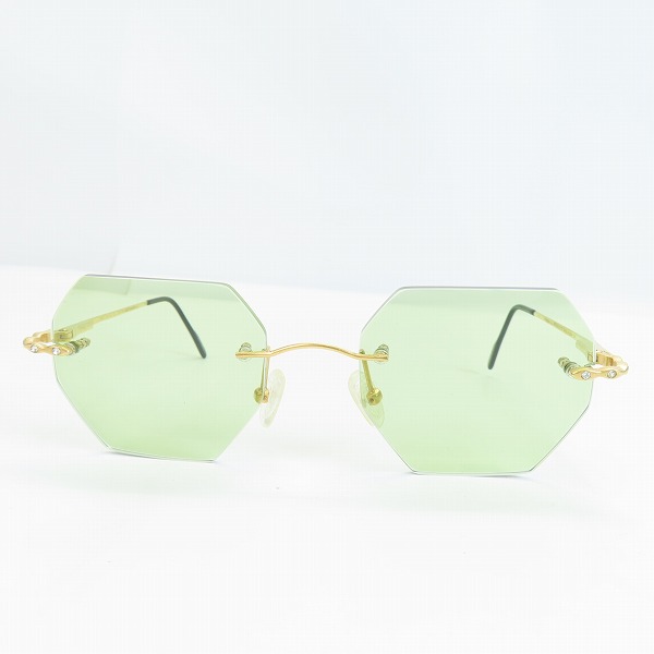 実際に弊社で買取させて頂いたTiffany & Co./ティファニー 23K GOLD PLATED/ヴィンテージ ツーポイントメガネフレーム T66Dの画像 1枚目