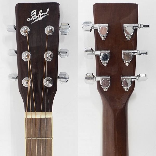 実際に弊社で買取させて頂いた★Stafford/スタッフォード SFP-200D-BS アコースティックギター/アコギ ソフトケース付の画像 2枚目