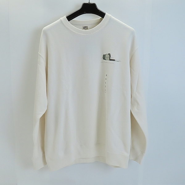 実際に弊社で買取させて頂いた【未使用】UNIQLO×KAWS/ユニクロ×カウズ スウェットシャツ/トレーナー オフホワイト/XL