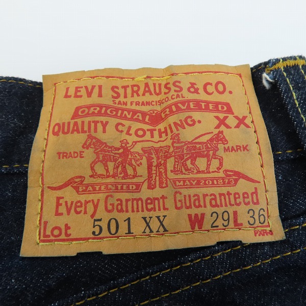 実際に弊社で買取させて頂いたLEVI'S/リーバイス 501XX 復刻 バレンシア工場製 ビッグE ボタン裏555 デニムパンツ/W29L36の画像 2枚目