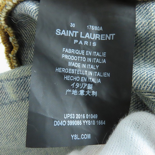 実際に弊社で買取させて頂いたSAINT LAURENT PARIS/サンローランパリ 15SS ニークラッシュデニムパンツ 399086/30の画像 4枚目