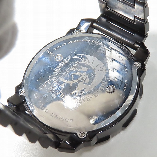 実際に弊社で買取させて頂いたDIESEL/ディーゼル マシナス 腕時計 DZ-7362【動作未確認】の画像 4枚目
