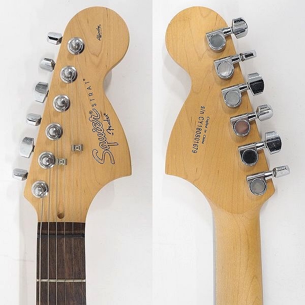実際に弊社で買取させて頂いた★Squier by Fender/スクワイヤー Affinity Strat/ストラトキャスター SSH エレキギター ラージヘッドの画像 2枚目