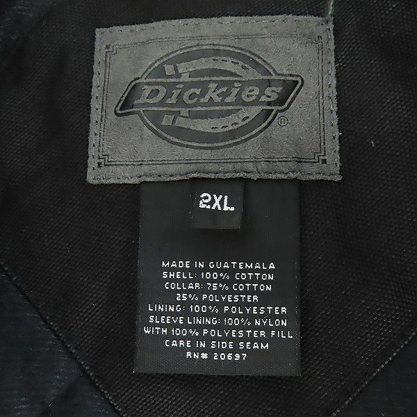 実際に弊社で買取させて頂いたDickies/ディッキーズ ジップアップ ダック地 ジャケット /2XLの画像 2枚目
