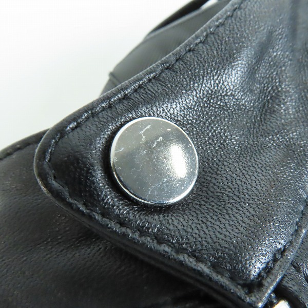 実際に弊社で買取させて頂いたnano universe/ナノユニバース 羊革/シープレザー シングル ライダースジャケット NUC11LOW001SH Mの画像 6枚目