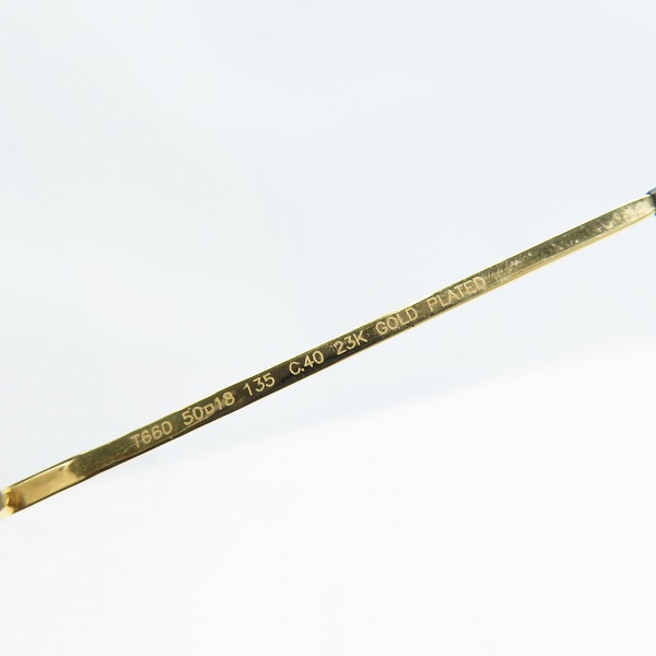 実際に弊社で買取させて頂いたTiffany & Co./ティファニー 23K GOLD PLATED/ヴィンテージ ツーポイントメガネフレーム T66Dの画像 5枚目