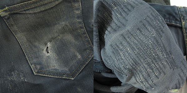 実際に弊社で買取させて頂いたSAINTLAURENTPARIS/サンローランパリ 13AW オーバーダイ ダメージ加工スキニーデニムパンツ 328936/27の画像 9枚目