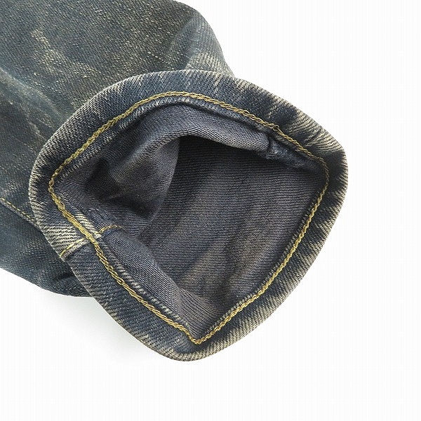 実際に弊社で買取させて頂いたSAINTLAURENTPARIS/サンローランパリ 13AW オーバーダイ ダメージ加工スキニーデニムパンツ 328936/27の画像 6枚目