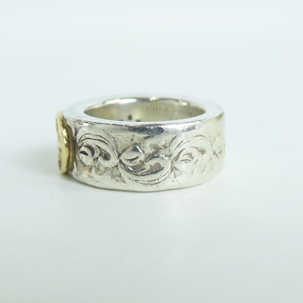 実際に弊社で買取させて頂いたFIRST ARROWS/ファーストアローズ K18付き 唐草彫り アラベスク リング/指輪 11-11.5号の画像 2枚目