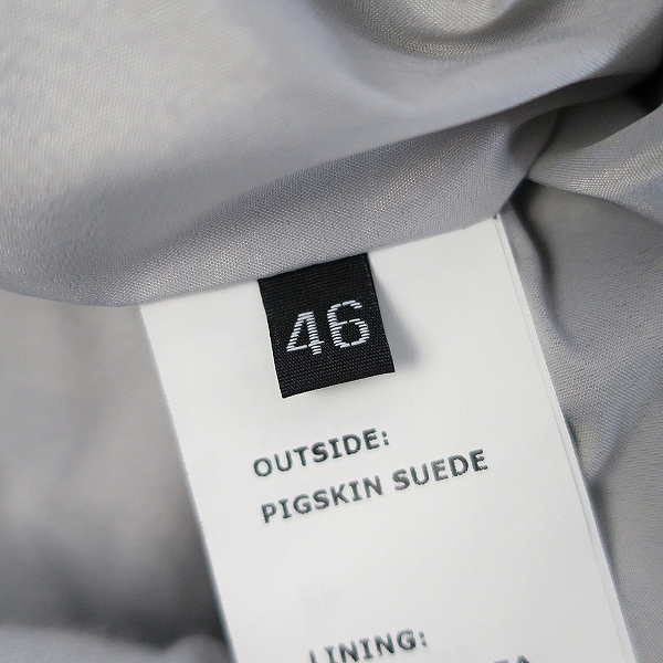 実際に弊社で買取させて頂いた【未使用】EMMETI/エンメティ UNITED ARROWS別注 レザー フーデッド ブルゾン パーカー/46の画像 3枚目