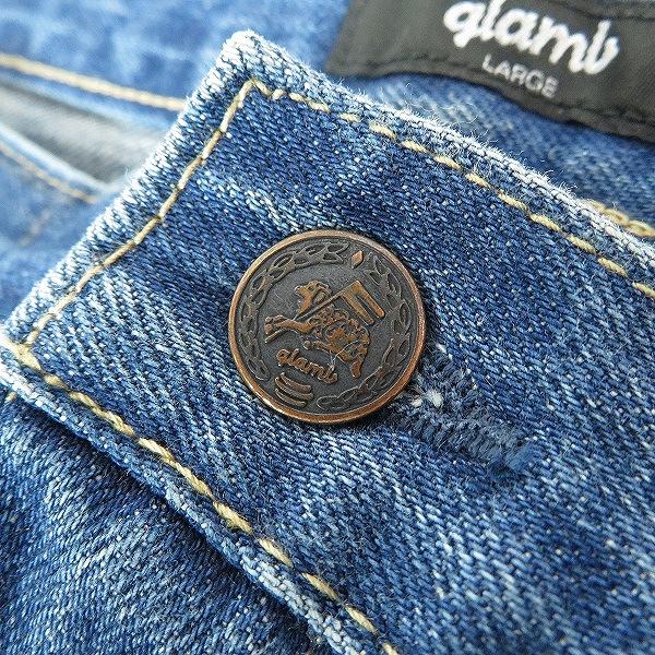 実際に弊社で買取させて頂いたglamb/グラム パッチ ワイドデニムパンツ/ジーンズ/Lの画像 9枚目