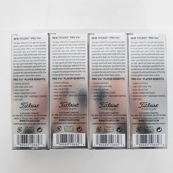 実際に弊社で買取させて頂いた 【未使用】Titleist/タイトリスト PRO V1x ゴルフボール ホワイト 1ダースの画像 3枚目