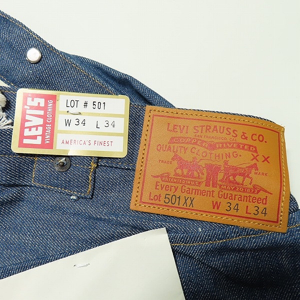 実際に弊社で買取させて頂いたLEVI'S/リーバイス 1890 501XX ビンテージ クロージング 90501-0021/34の画像 3枚目