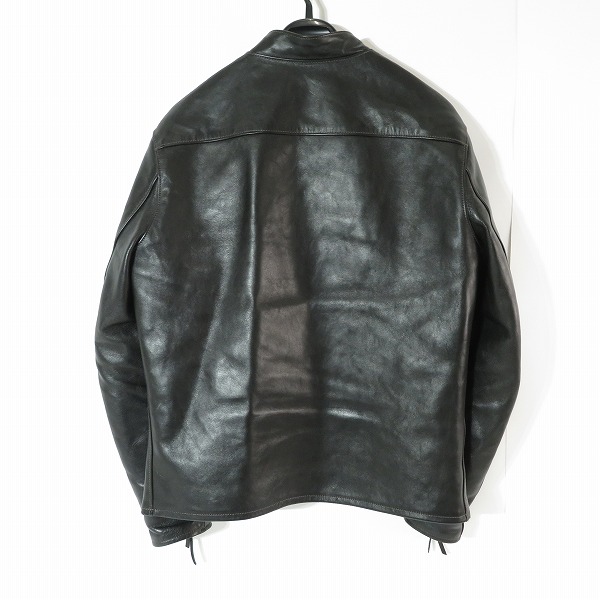 実際に弊社で買取させて頂いたBUCO/ブコ THE REAL McCOY'S/リアルマッコイズ HORSE HIDE/ホースハイド J-100 シングルライダースジャケット/42の画像 1枚目