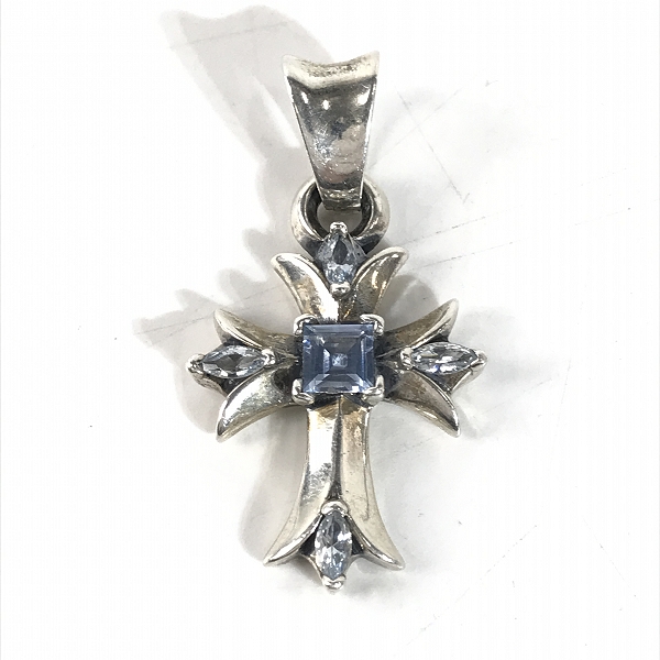 実際に弊社で買取させて頂いたTRAVIS WALKER/トラヴィスワーカー ストーンセット クロスペンダント/チェーン付きの画像 1枚目