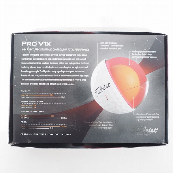 実際に弊社で買取させて頂いた 【未使用】Titleist/タイトリスト PRO V1x ゴルフボール ホワイト 1ダースの画像 4枚目