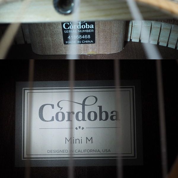 実際に弊社で買取させて頂いた★Cordoba/コルドバ  Mini M ミニクラシックギター ギグケース付の画像 4枚目