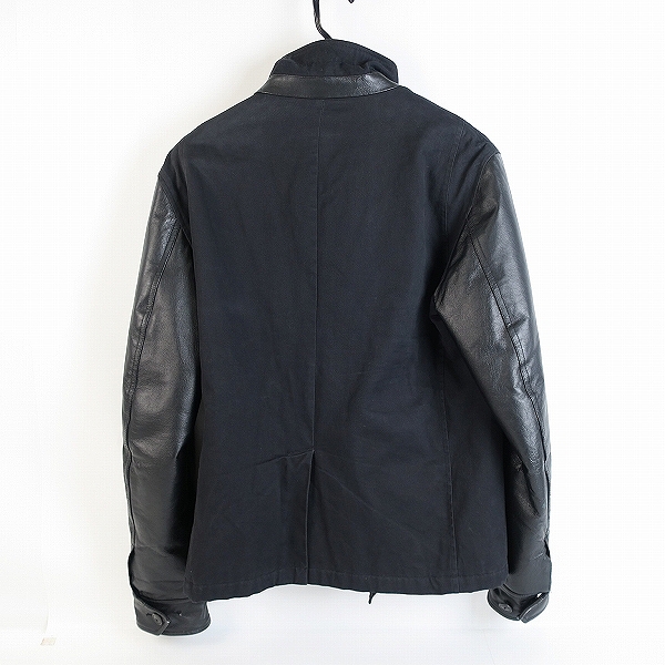 実際に弊社で買取させて頂いたBLACK SCALE/ブラックスケール レザー切り替え ジャケット/Mの画像 1枚目