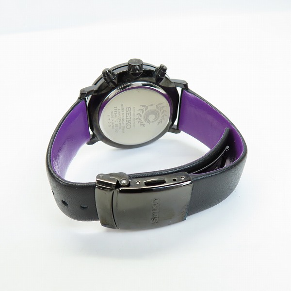 実際に弊社で買取させて頂いたSEIKO×Fate/Grand Order/セイコー×フェイトグランドオーダー スカサハモデル 限定 クロノグラフ 腕時計 7T92-HBH0の画像 2枚目