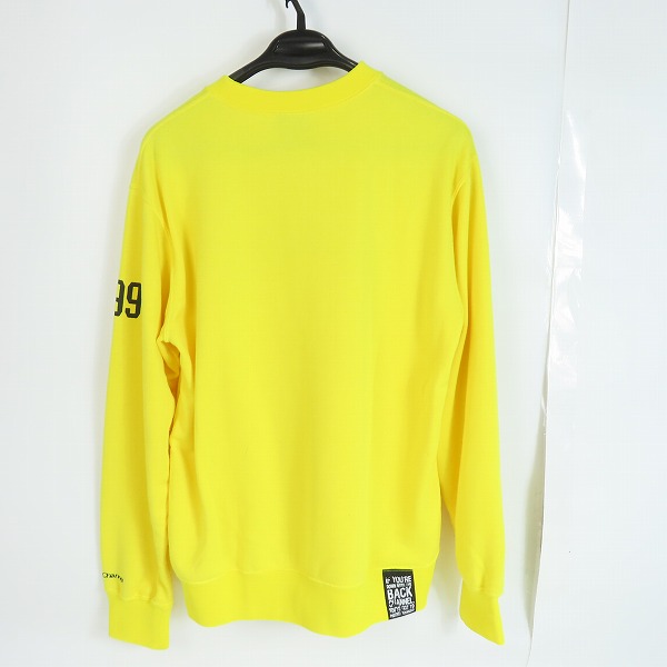 実際に弊社で買取させて頂いたBack Channel/バックチャンネル スウェット センターアーチロゴ イエロー Lの画像 1枚目