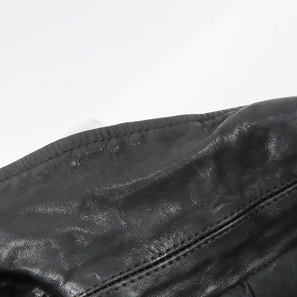 実際に弊社で買取させて頂いたBACKLASH/バックラッシュ JAPAN SHOULDER “GARMENT-DYED” RIDERS COAT/ライダース コート 1773-13/M(2)の画像 6枚目