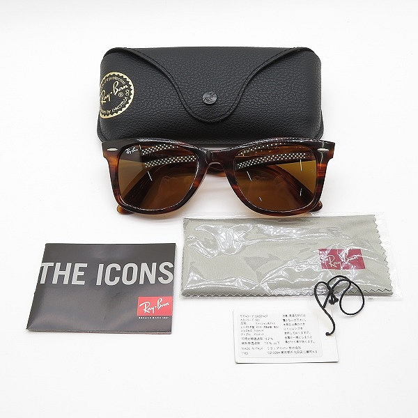 実際に弊社で買取させて頂いたRay-Ban/レイバン WAYFARER/ウェイファーラー サングラス/アイウェア RB2140-F 954の画像 9枚目