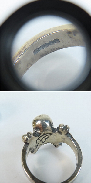 実際に弊社で買取させて頂いたCRAZY PIG/クレイジーピッグ Skull&Crossbones Ring/スカル＆クロスボーン リング 14.5号の画像 6枚目