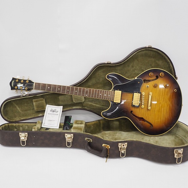 実際に弊社で買取させて頂いた★Stafford/スタッフォード FES-1200 BS セミアコ/エレキギター ハードケース付