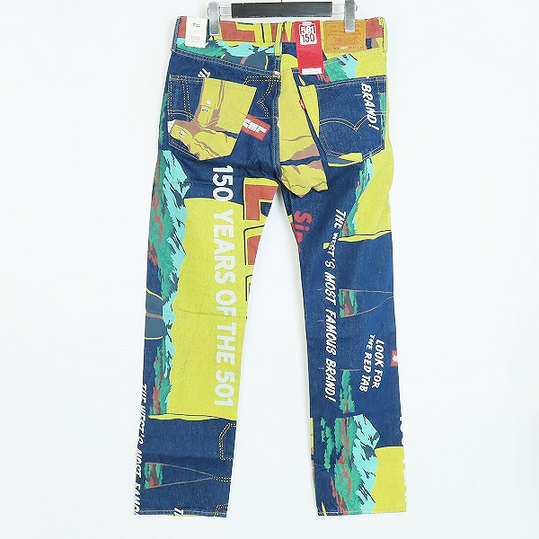 実際に弊社で買取させて頂いた【未使用】LEVI'S/リーバイス 501 LIMITED EDITION 150周年 バナー プリント モデル  ジーンズ/32の画像 1枚目