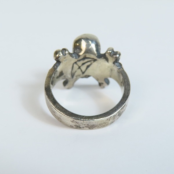 実際に弊社で買取させて頂いたCRAZY PIG/クレイジーピッグ Skull&Crossbones Ring/スカル＆クロスボーン リング 14.5号の画像 4枚目