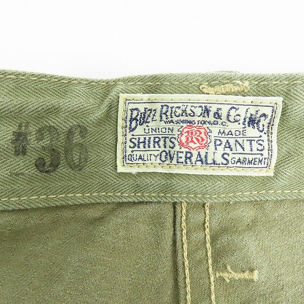 実際に弊社で買取させて頂いた(1)BUZZ RICKSON'S/バズリクソンズ U.S MARINE CORPS HERIRINGBONE SHORTS/ショートパンツ BR52206/36の画像 3枚目