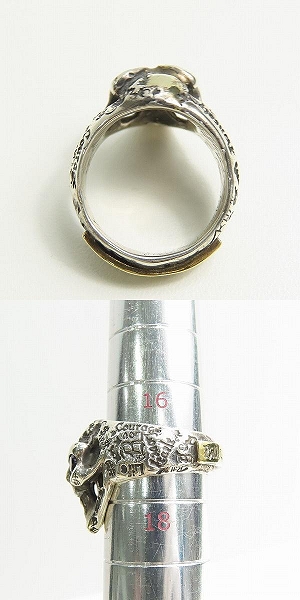 実際に弊社で買取させて頂いたBWL/BILL WALL LEATHER/ビルウォールレザー GRAFFITI MASTER SKULL RING/17号の画像 8枚目
