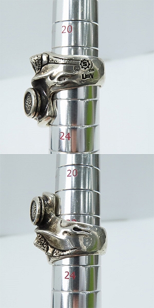 実際に弊社で買取させて頂いた【ギャラ付き】STARLINGEAR/スターリンギア USN 限定 パンチャーニューガッサーリング 22-23号 ビーズ エメラルド 2点セットの画像 7枚目