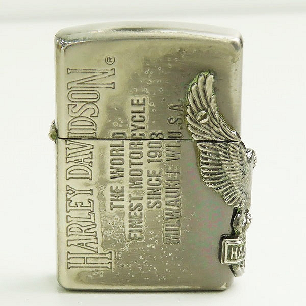 実際に弊社で買取させて頂いたZIPPO/ジッポー HARLEY DAVIDSON/ハーレーダビッドソン サイドメタル/1994年製の画像 1枚目