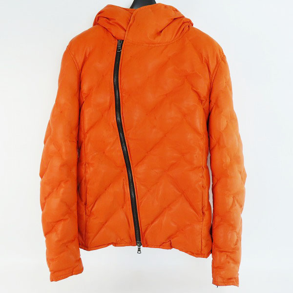 実際に弊社で買取させて頂いたBACKLASH/バックラッシュ カンガルー レザー キルティング ダウン ジャケット R1363-02/XL